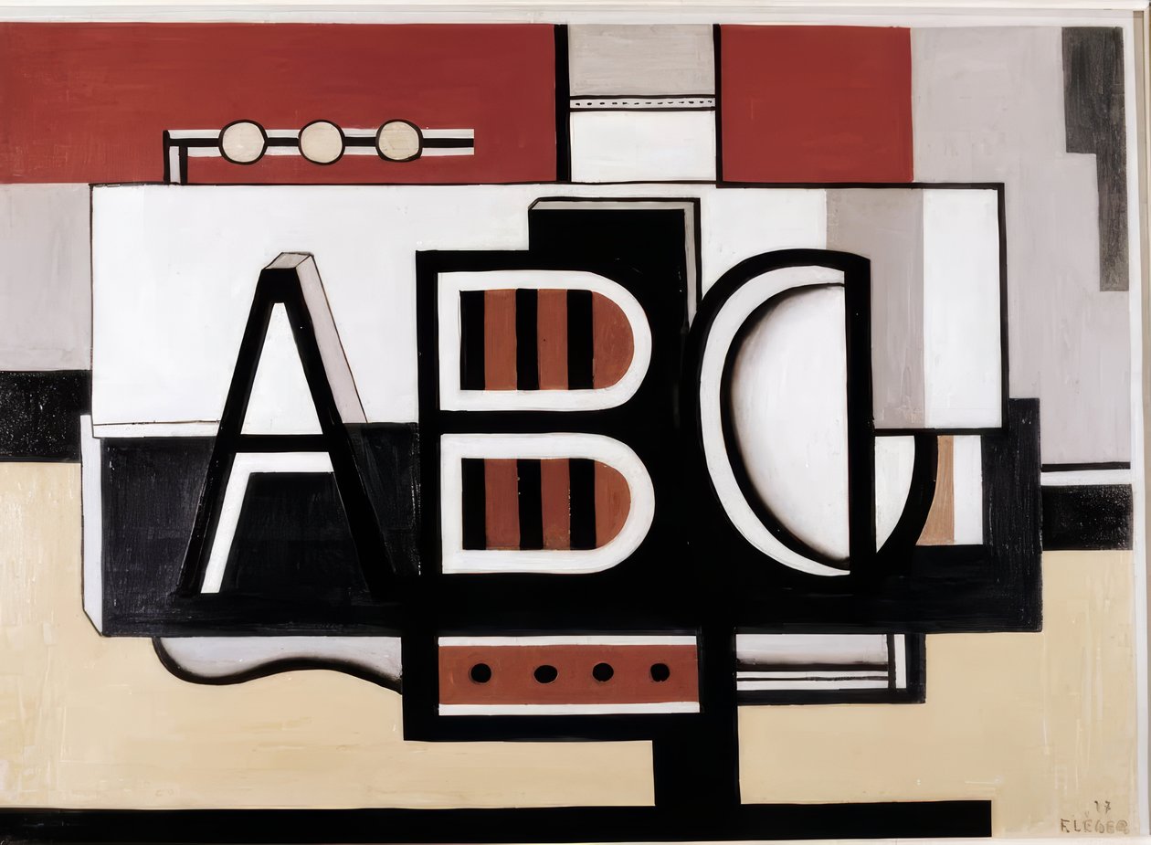 Martwa natura Abc autorstwa Fernand Leger