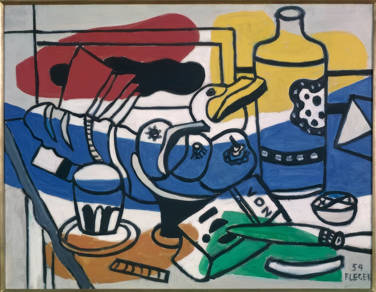 Martwa natura z trzema owocami autorstwa Fernand Leger