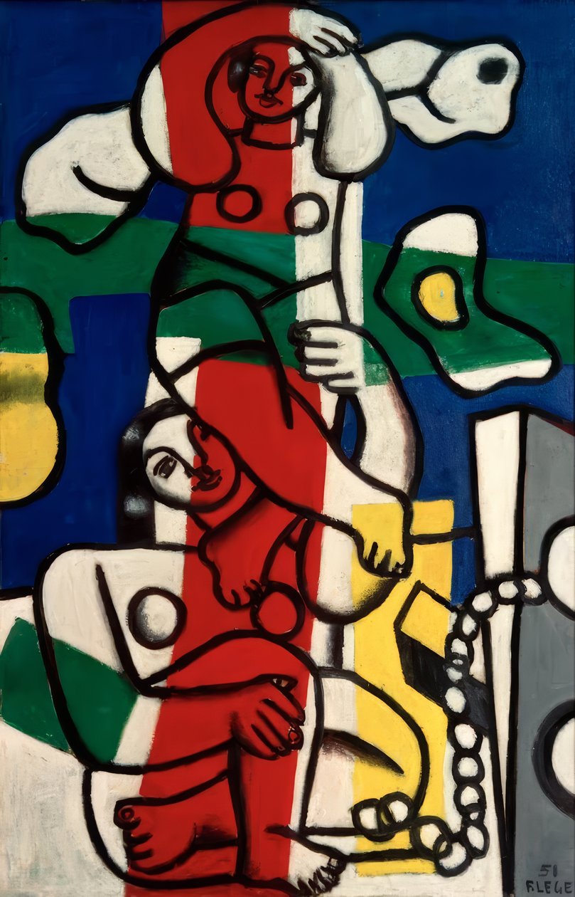 Wielobarwni akrobaci autorstwa Fernand Leger