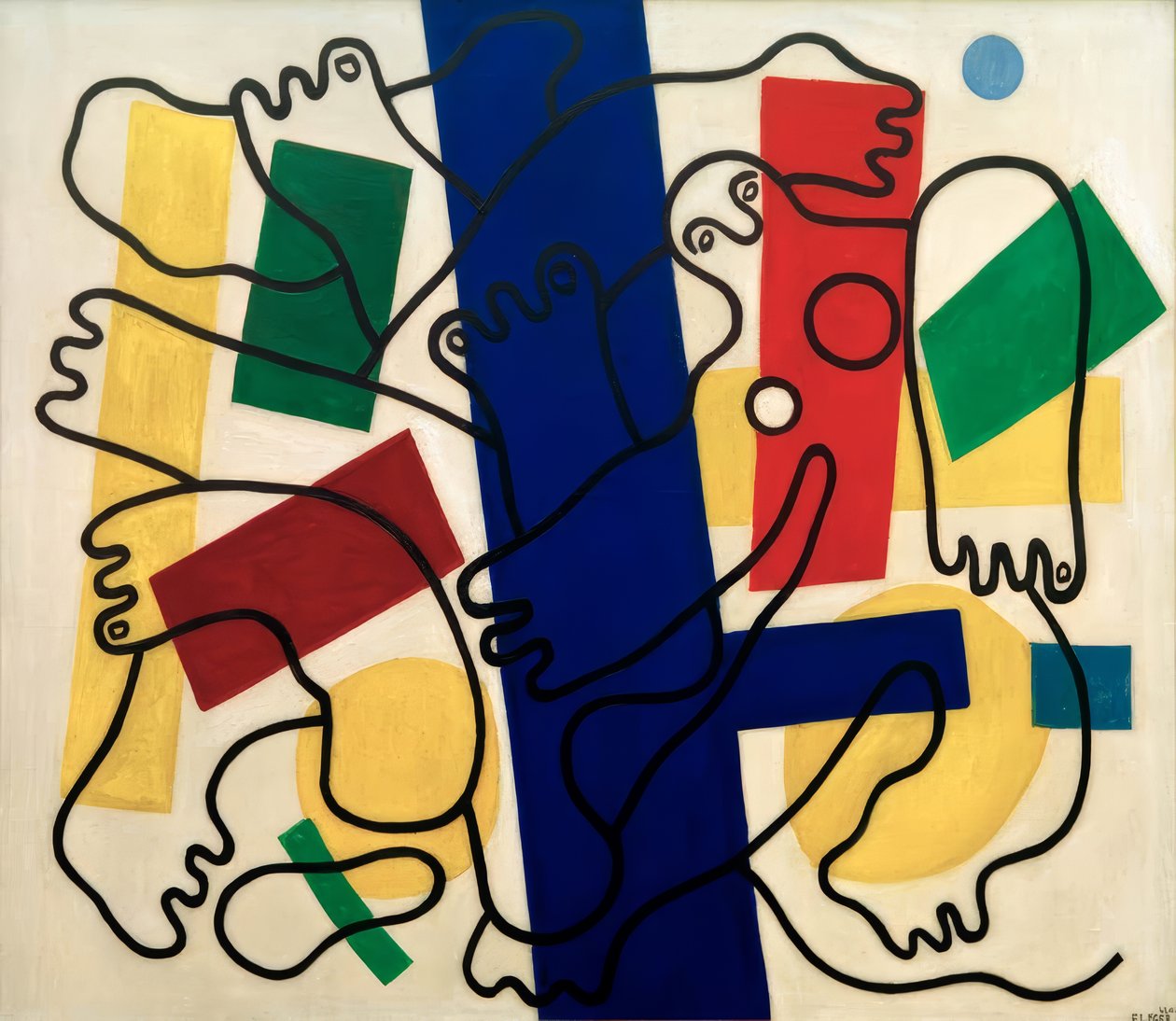 Dwóch akrobatów (nurków) autorstwa Fernand Leger