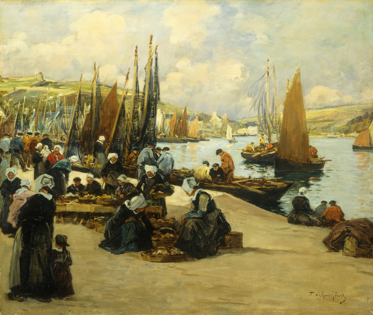 Na Quai, Audierne autorstwa Fernand Legout Gerard