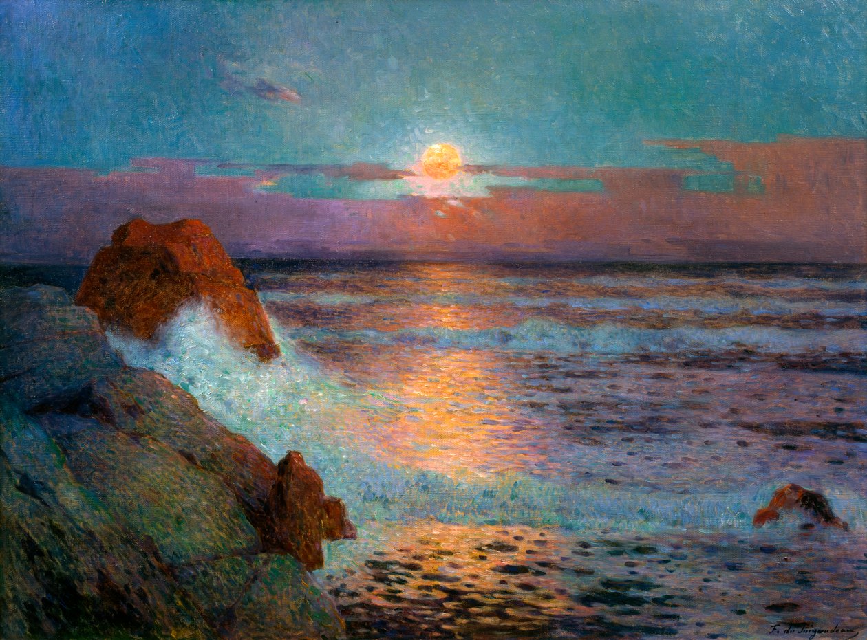 Zachód słońca nad morzem, 1925 autorstwa Fernand Loyen du Puigaudeau