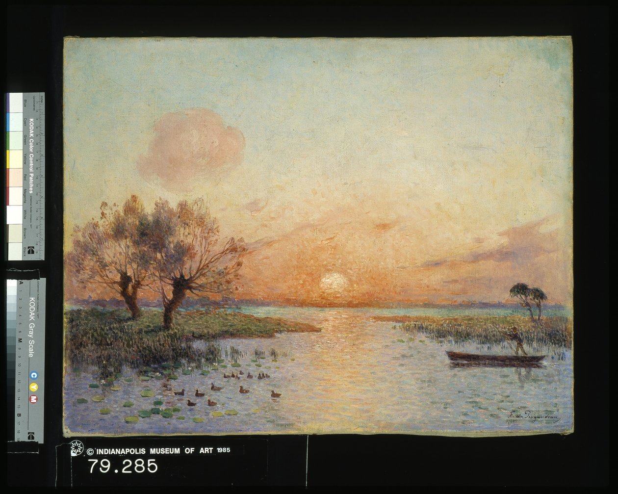 A lagoa ao pôr do sol (La Mare Au Coucher Du Soleil) (óleo sobre tela)polonês autorstwa Fernand Loyen du Puigaudeau