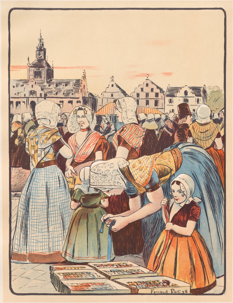 Rynek w Zeeland autorstwa Fernand Piet