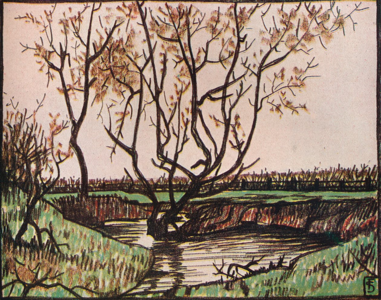 „Strumień”, c1919 autorstwa Fernand Scouflaire