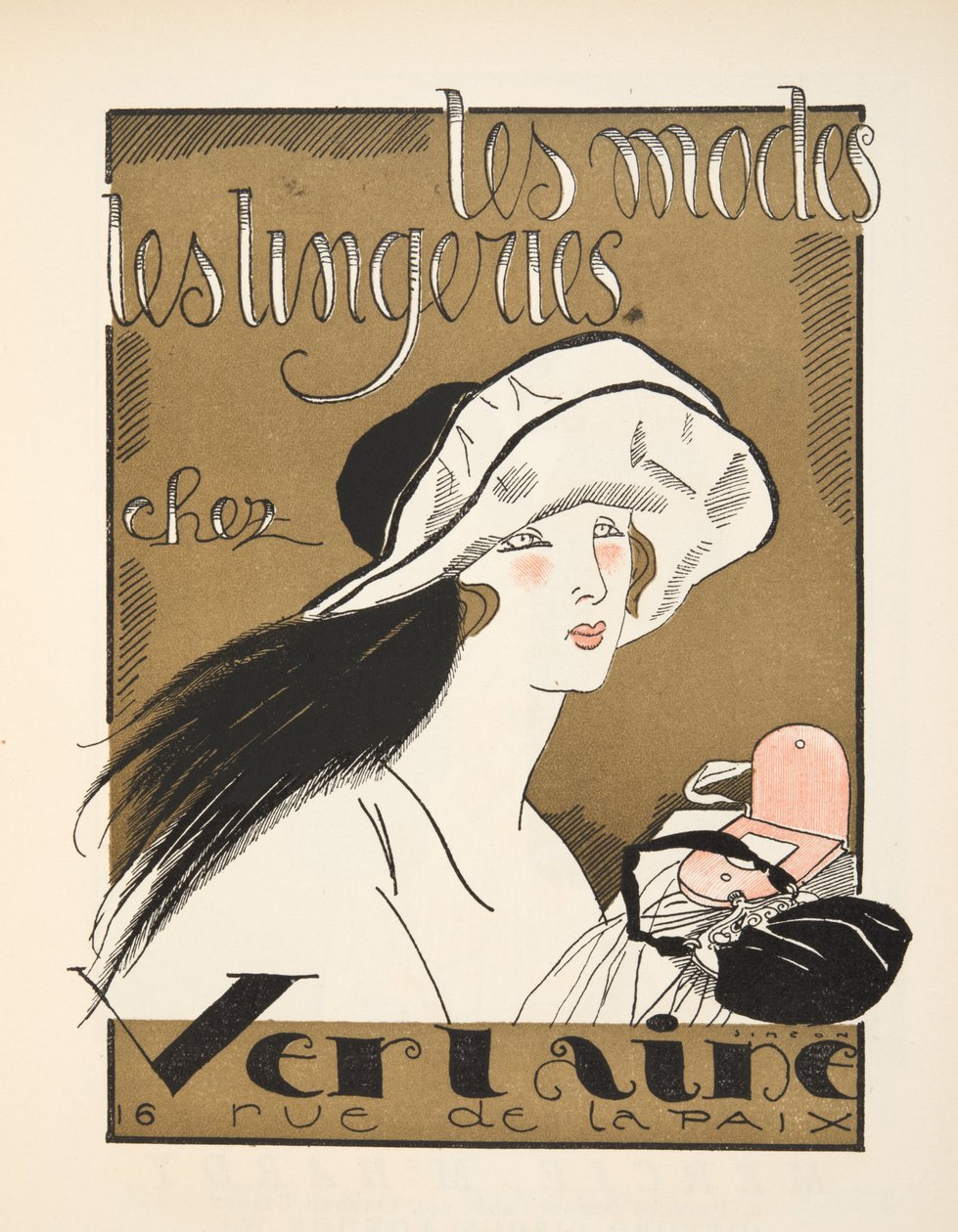 Reklama Verlaine, z Gazette de Bon Ton, wyd. 1920 (druk szablonowy) autorstwa Fernand Siméon