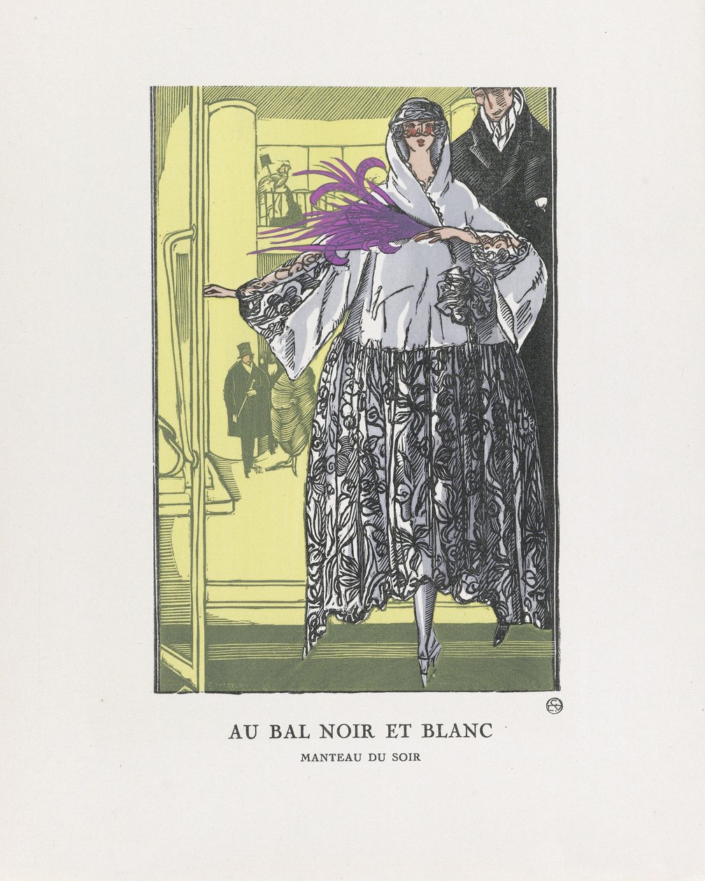 Na balu czarno-białym, wyd. 1921 (odbitka szablonowa) autorstwa Fernand Siméon