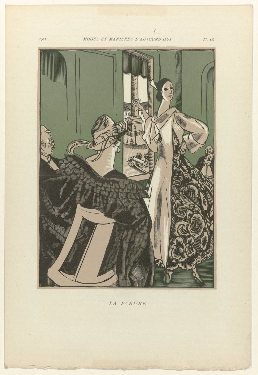 Dzisiejsze mody i maniery, 1922, pl. 9: Zdobienie autorstwa Fernand Siméon