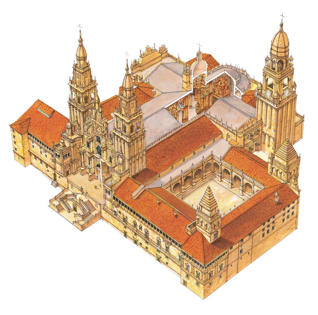 Katedra w Santiago de Compostela. Hiszpania autorstwa Fernando Aznar Cenamor