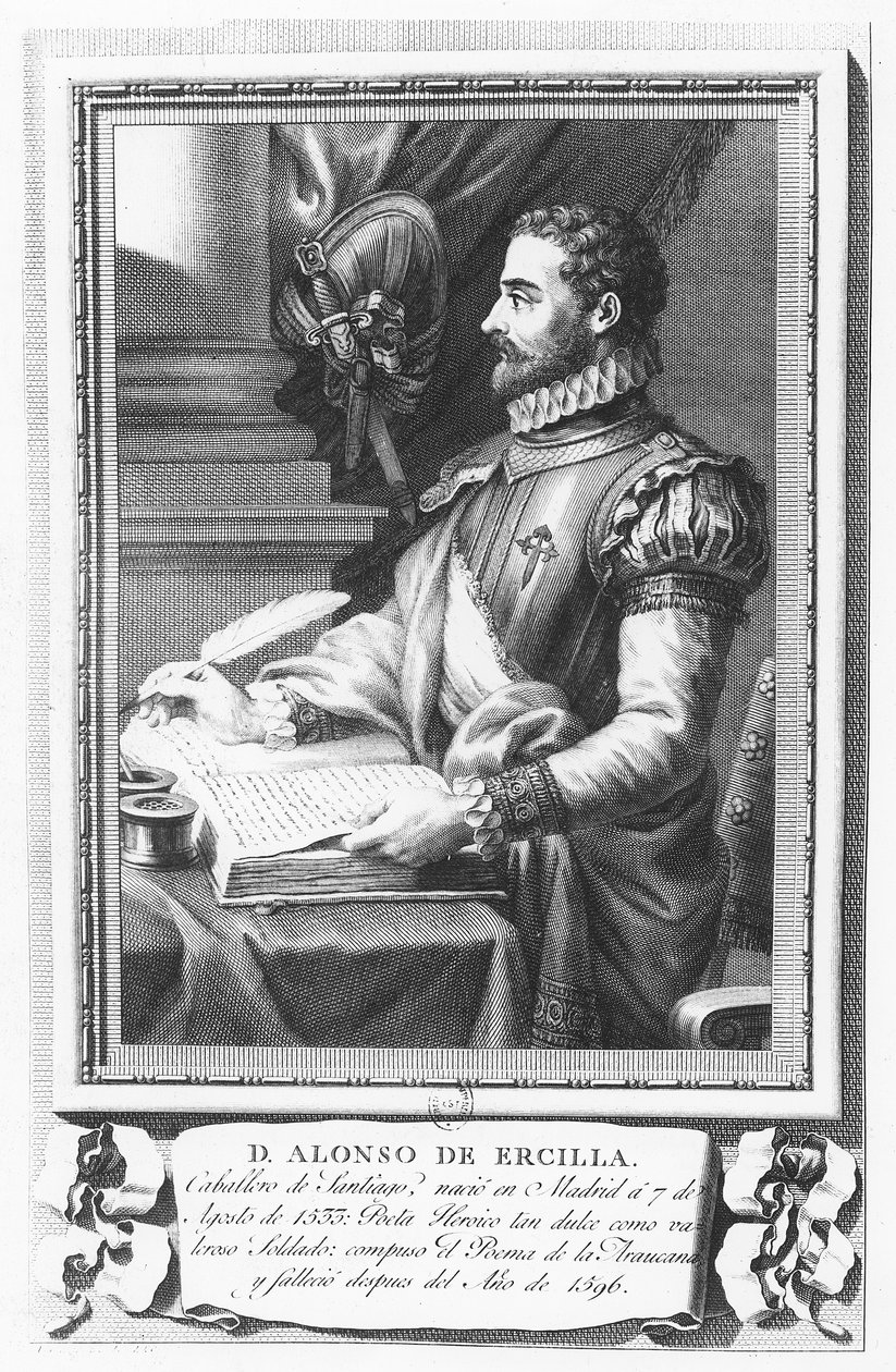 Portret Alonso de Ercilla y Zúñiga autorstwa Fernando Selma