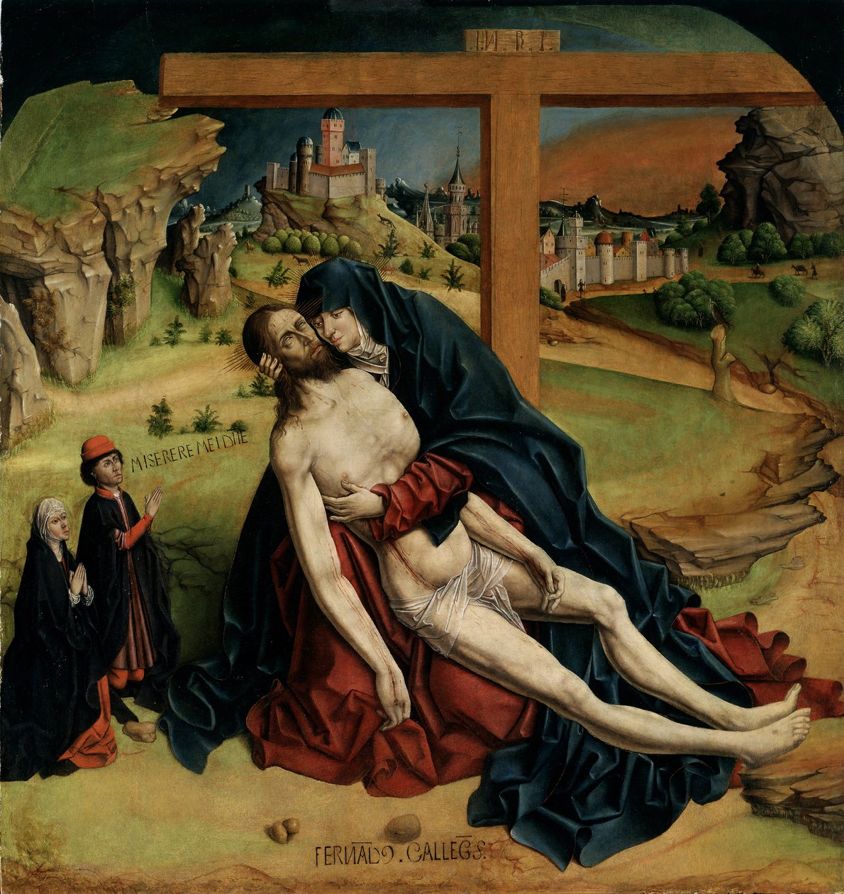 Pieta, 1465-1470 autorstwa Fernando Gallego