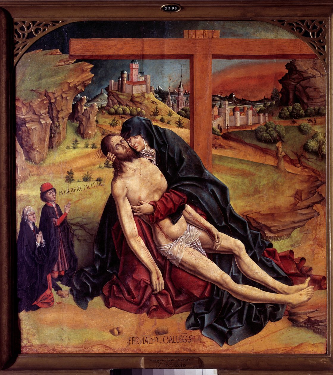 Dziewica litości (Pieta) Obraz Fernando Gallego (ok. 1440-1507) 1470 Nd. 1,25x1,09 m Madryt, Muzeum Prado autorstwa Fernando Gallego