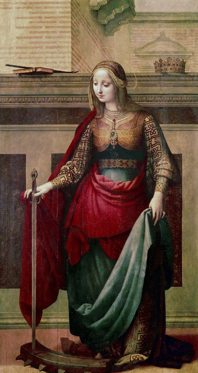 Święta Katarzyna Aleksandryjska autorstwa Fernando Yanez de Almedina