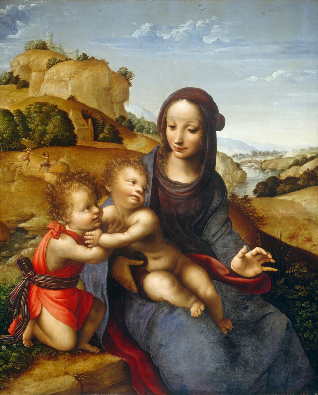 Madonna z Dzieciątkiem z Dzieciątkiem Św. 1505. autorstwa Fernando Yáñez de la Almedina