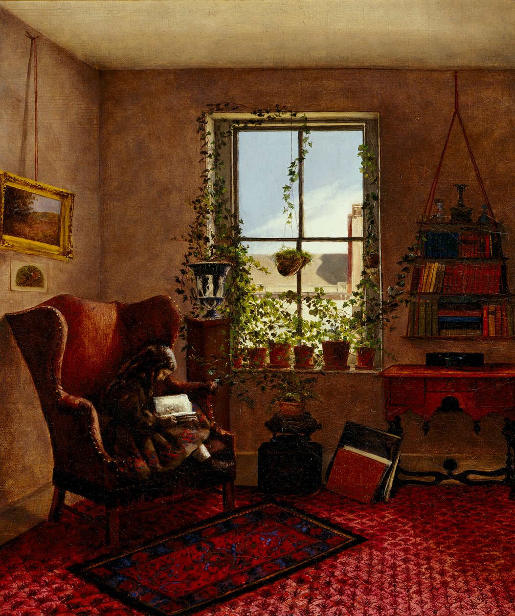 Laura Brown w fotelu, 1867 autorstwa Fidelia Bridges