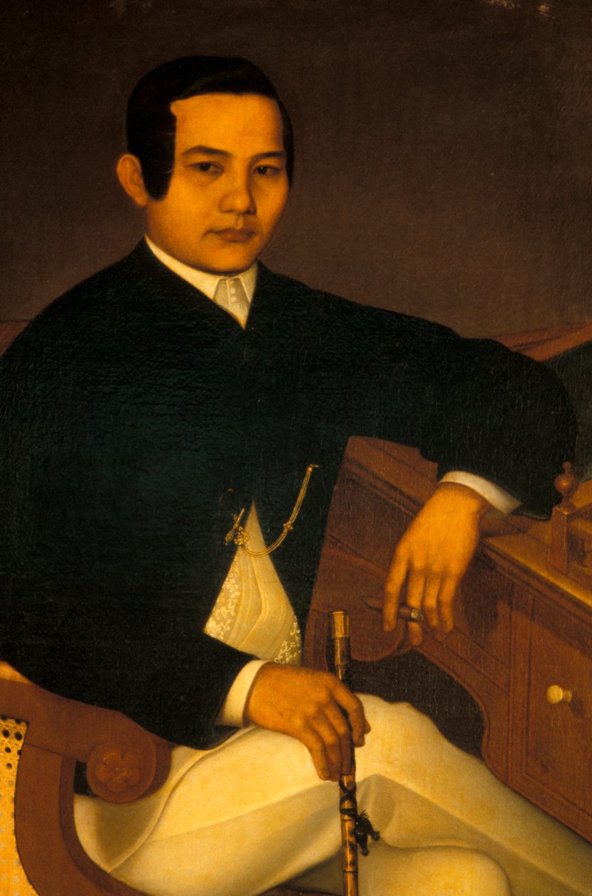 Portret mężczyzny w tradycyjnym filipińskim stroju autorstwa Filipino School