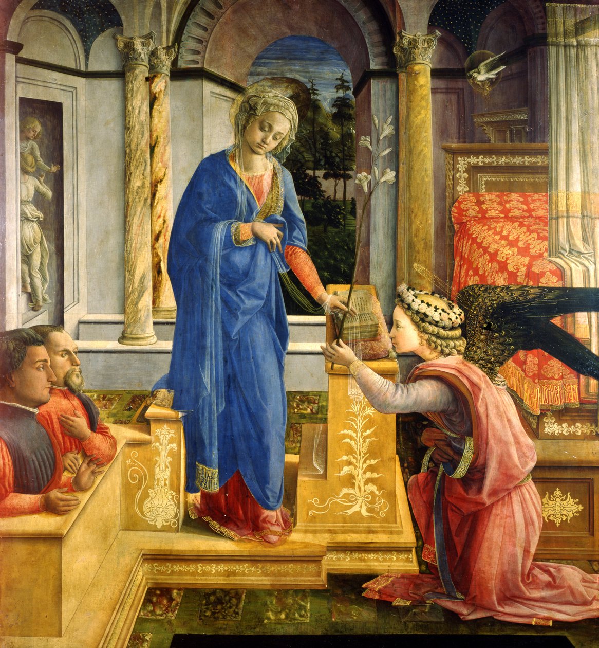 Zwiastowanie, kaplica Carafa, Santa Maria sopra Minerva, Rzym, 1488-93 autorstwa Filippino Lippi