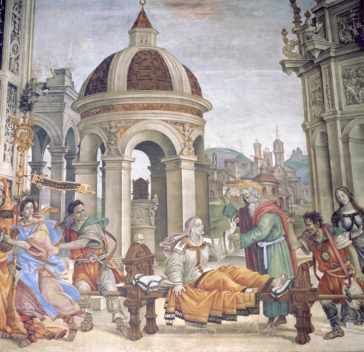 Podwyższenie Druzjany, z kaplicy Strozzich, 1502 autorstwa Filippino Lippi