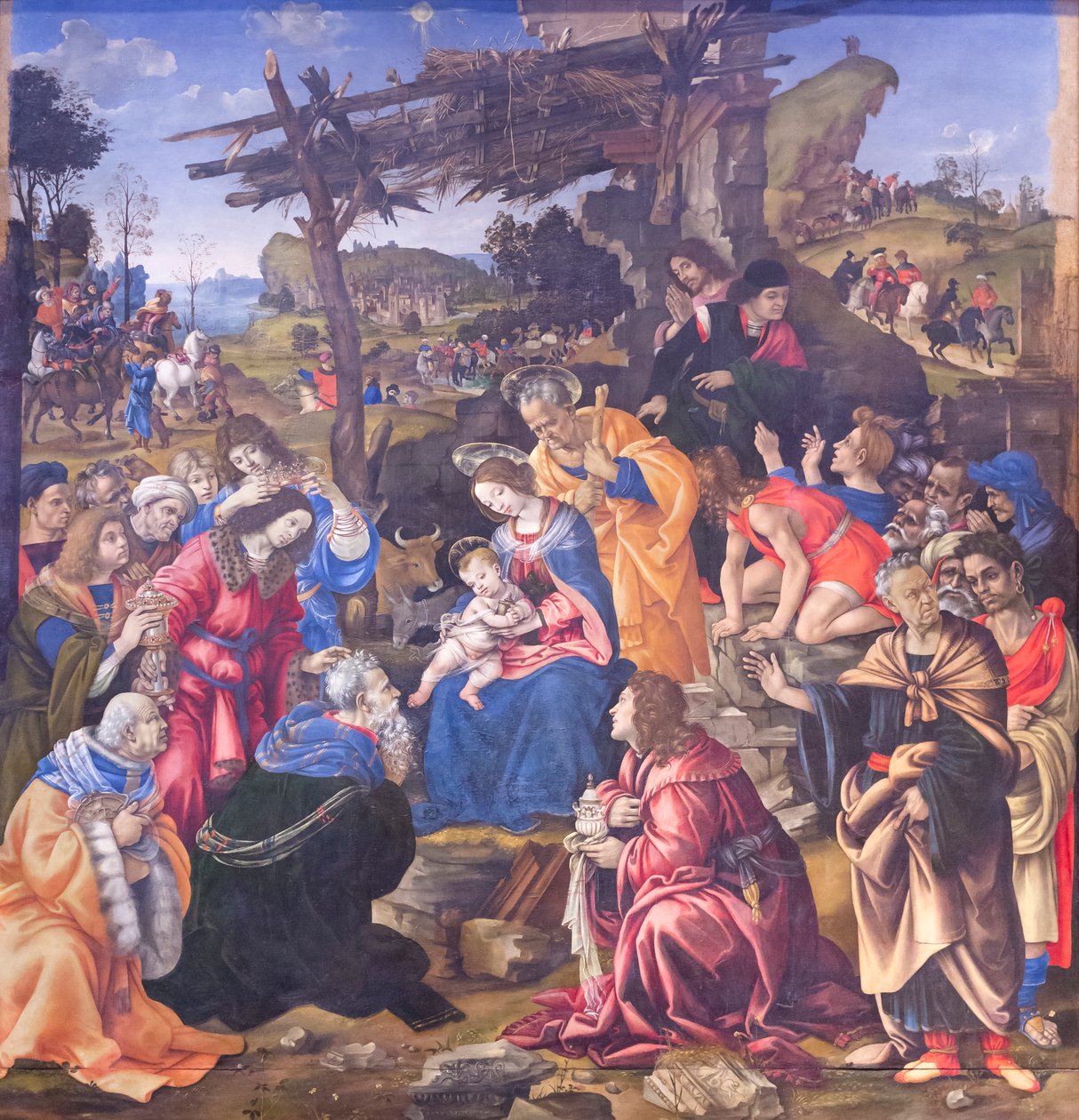 Pokłon Mędrców autorstwa Filippino Lippi