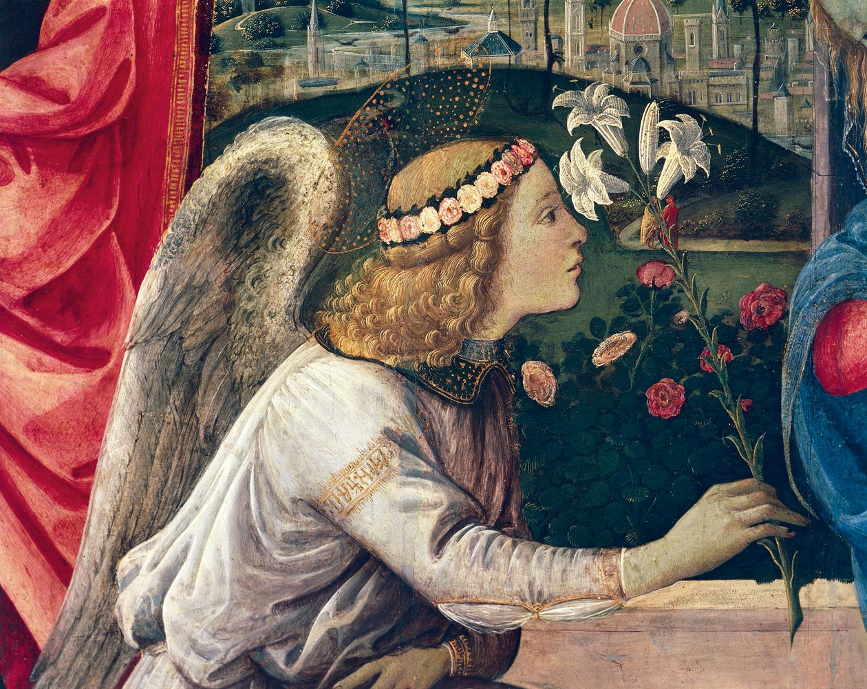 Zwiastowanie i święci, Filippino Lippi (1457-ca 1504), olej na płótnie autorstwa Filippino Lippi