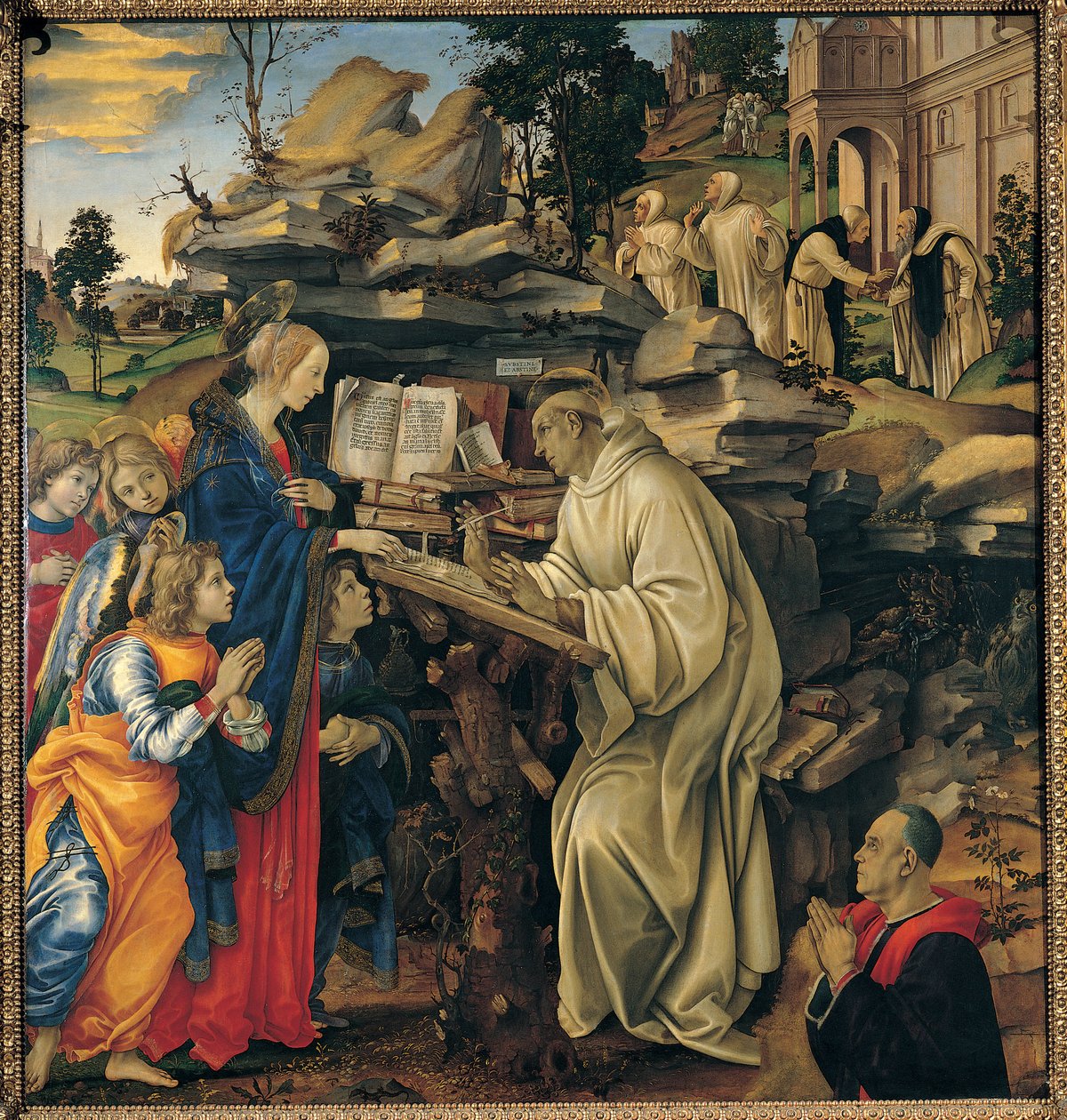 Objawienie się Dziewicy świętemu Bernardowi autorstwa Filippino Lippi