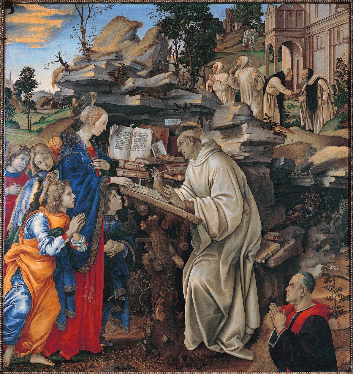 Objawienie się Dziewicy świętemu Bernardowi autorstwa Filippino Lippi
