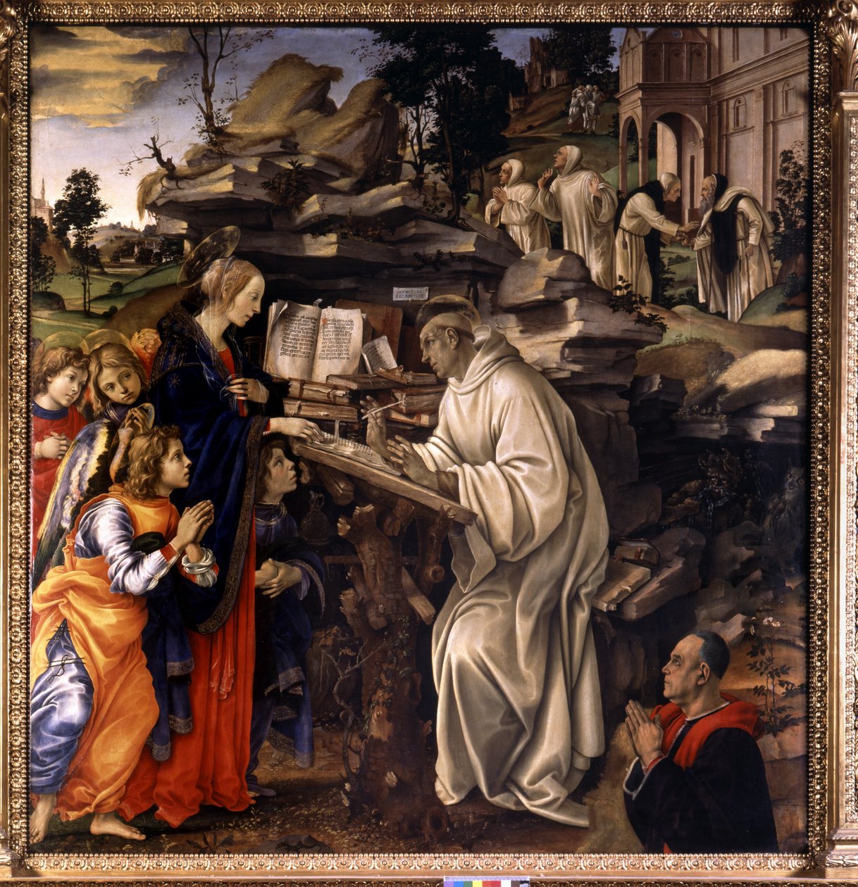 Objawienie Dziewicy św. Bernardowi z Clairvaux autorstwa Filippino Lippi