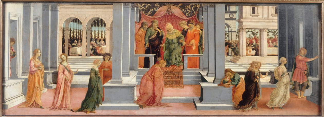 Estera przed Aswerusem, 1478-1480 autorstwa Filippino Lippi