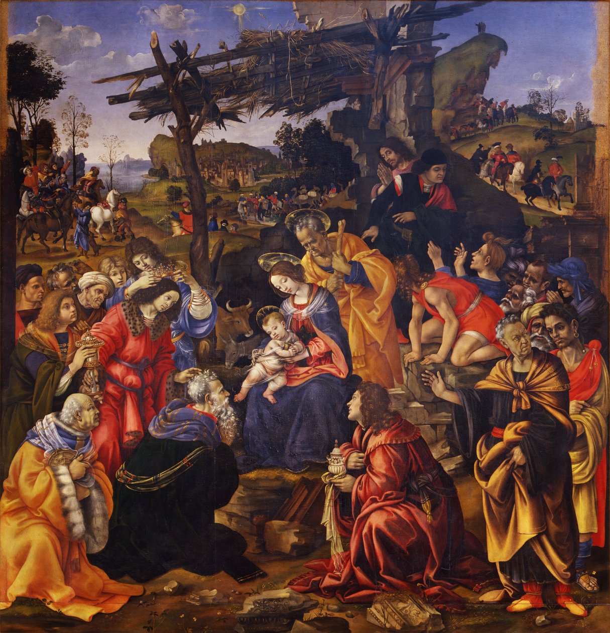 Włoski: Adoracja Trzech Króli Adoracja Trzech Króli autorstwa Filippino Lippi