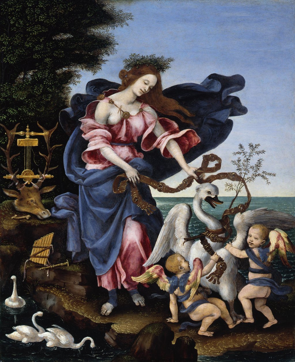 Włoski: Alegoria muzyki Alegoria muzyki (Erato) autorstwa Filippino Lippi
