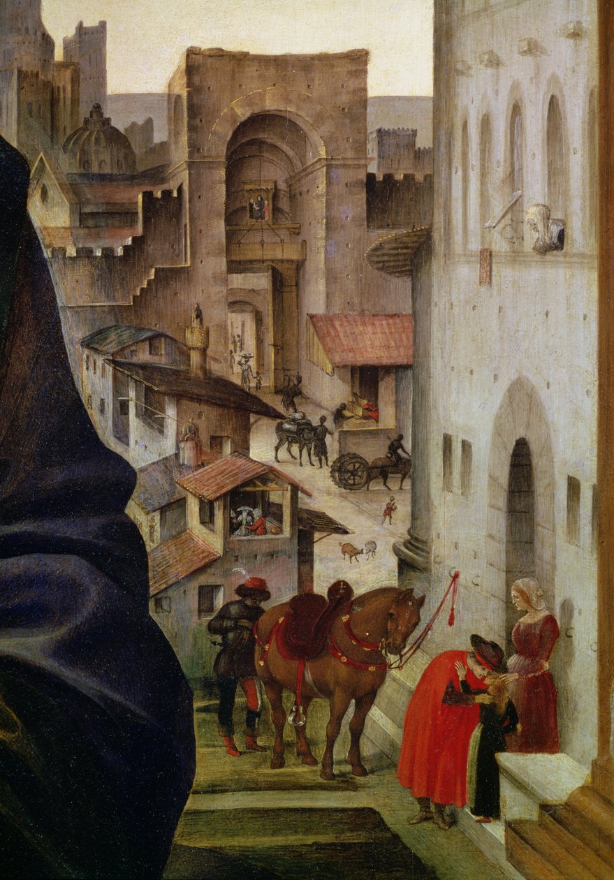 Ołtarz Nerli, detal bramy San Frediano we Florencji, 1494 detal panelowy z 58333 autorstwa Filippino Lippi