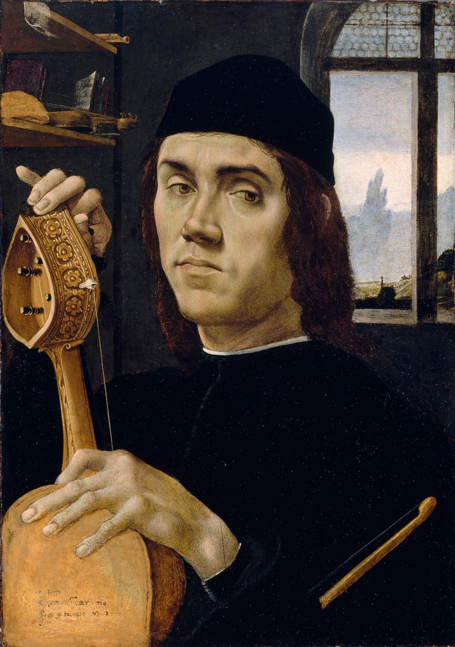 Portret muzyka autorstwa Filippino Lippi