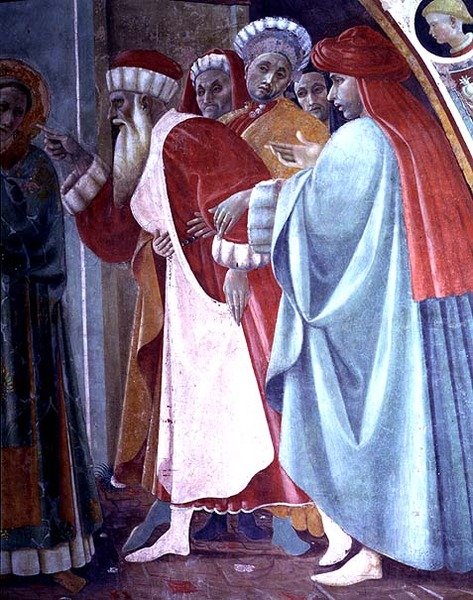 SS. Stephen i Margaret, szczegół z tabernakulum Canto al Mercatale, 1498 autorstwa Filippino Lippi