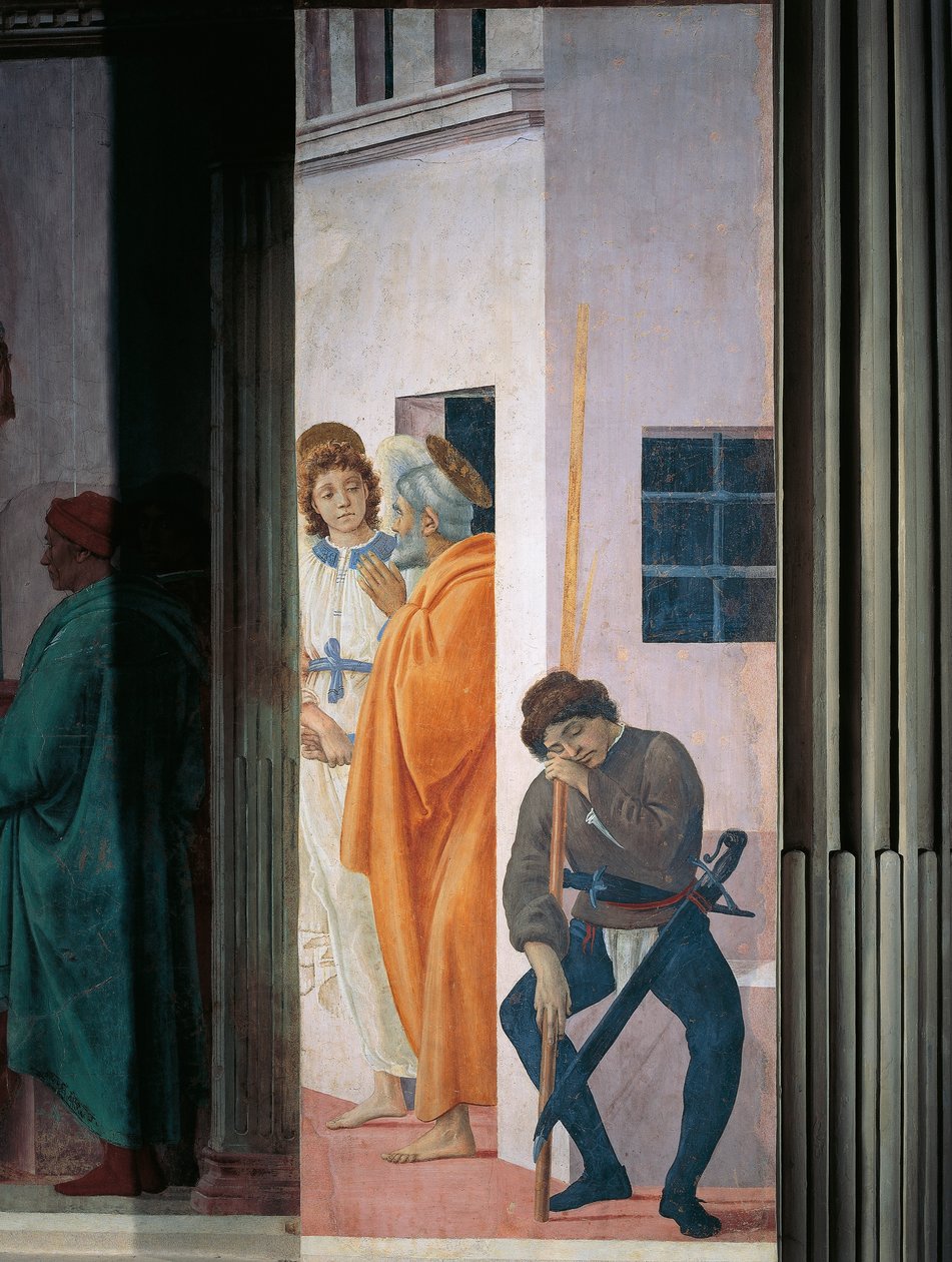 Święty Piotr uwolniony z więzienia, Filippino Lippi, fresk autorstwa Filippino Lippi