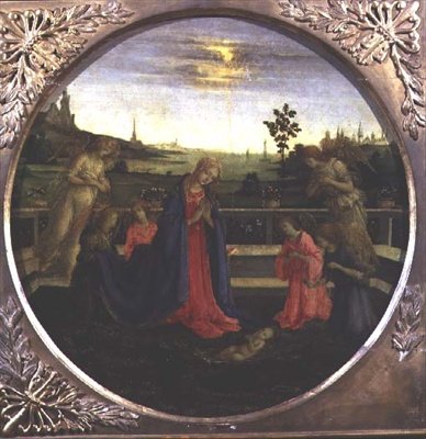 Adoracja Dzieciątka Jezus autorstwa Filippino Lippi