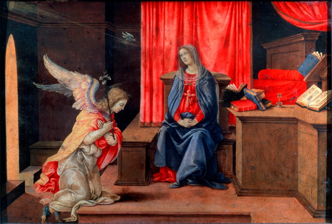 Zwiastowanie, początek lat 90. autorstwa Filippino Lippi