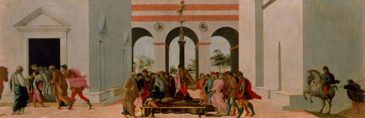 Śmierć Lukrecji (tempera na panelu) autorstwa Filippino Lippi