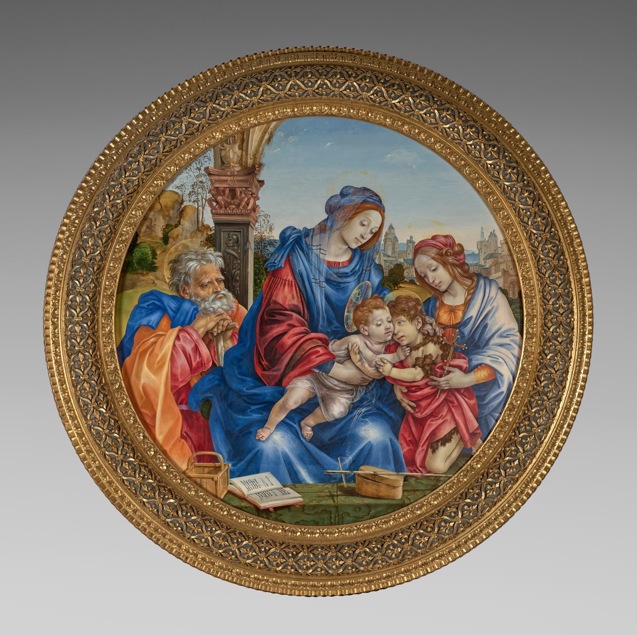 Święta Rodzina ze świętym Janem Chrzcicielem i świętą Małgorzatą autorstwa Filippino Lippi