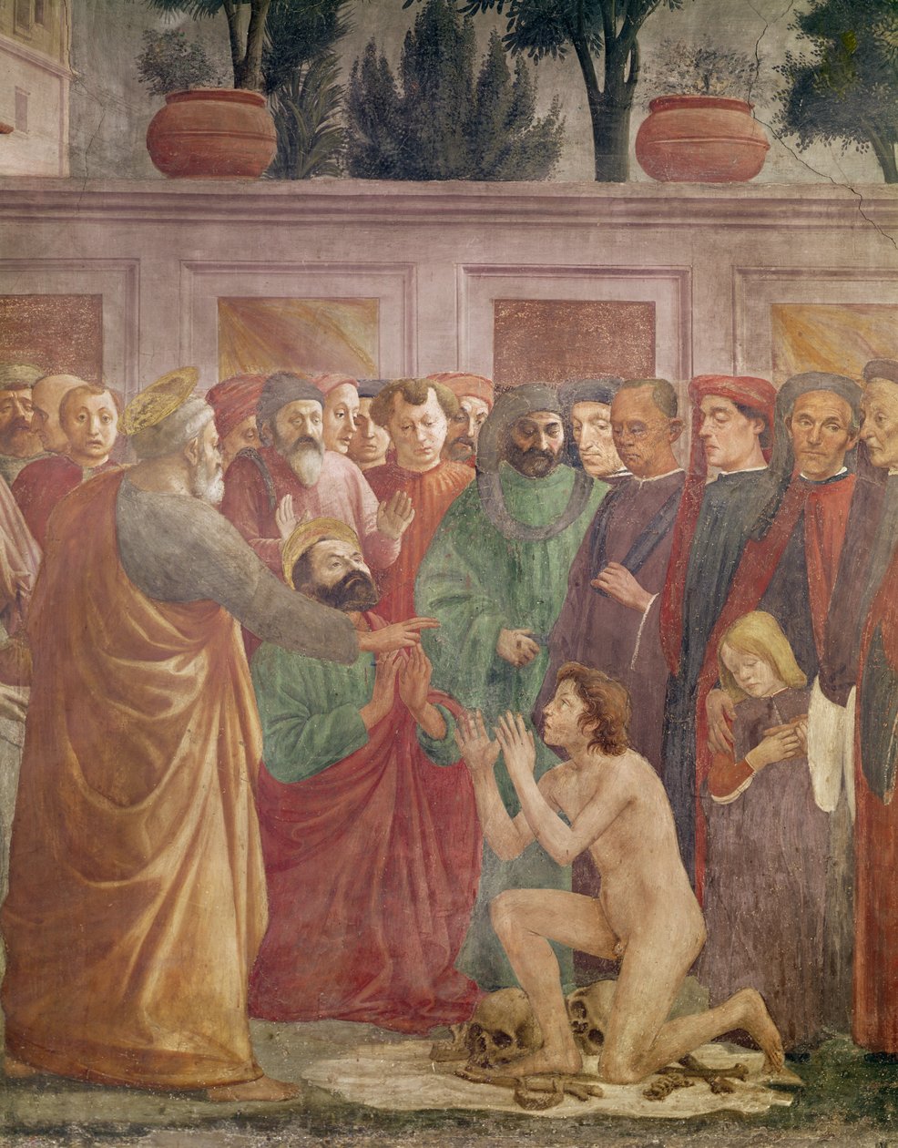 Piotra i Teofila, ok. 1425-27, ukończony 1484-85 (detal 63302) autorstwa Filippino Lippi