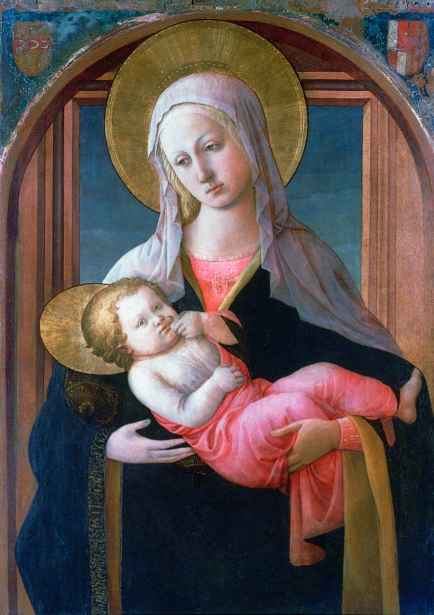 Dziewica z Dzieciątkiem, c1450-1460 autorstwa Filippino Lippi