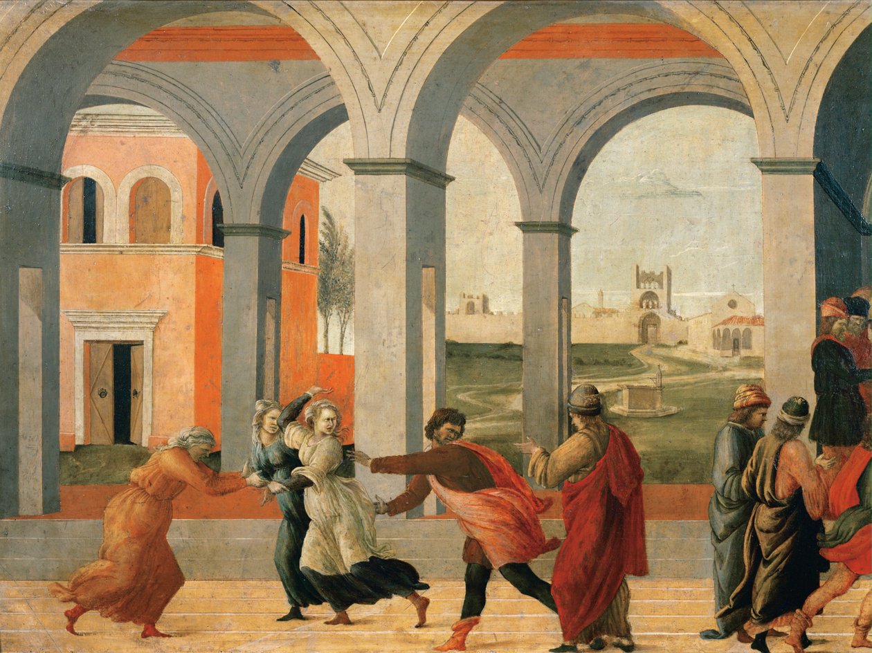 Virginia wzięta do niewoli przez rzymskiego gubernatora Appiusza Klaudiusza ... autorstwa Filippino Lippi