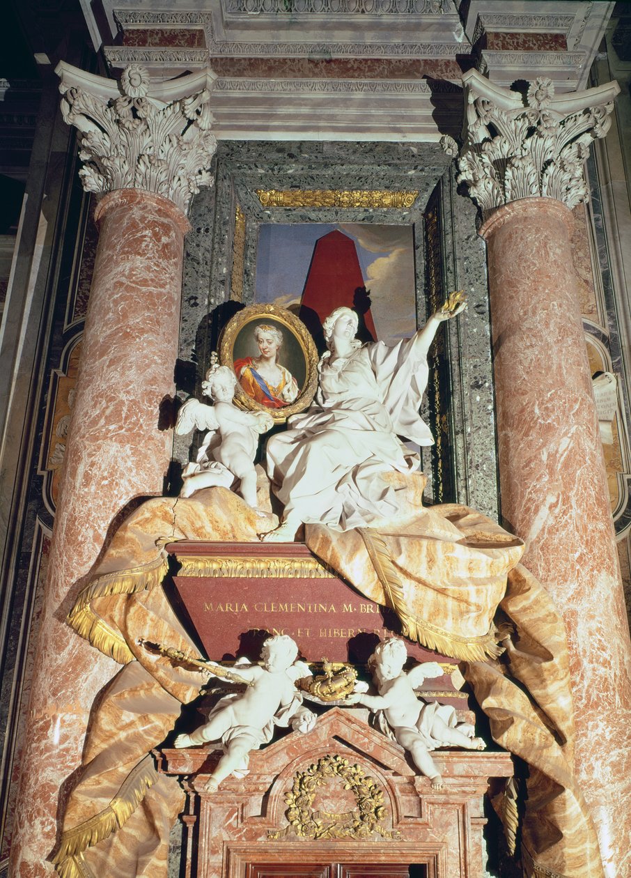 Pomnik Marii Clementiny Sobieskiej (1702-35) 1739 (marmur) autorstwa Filippo Barigioni