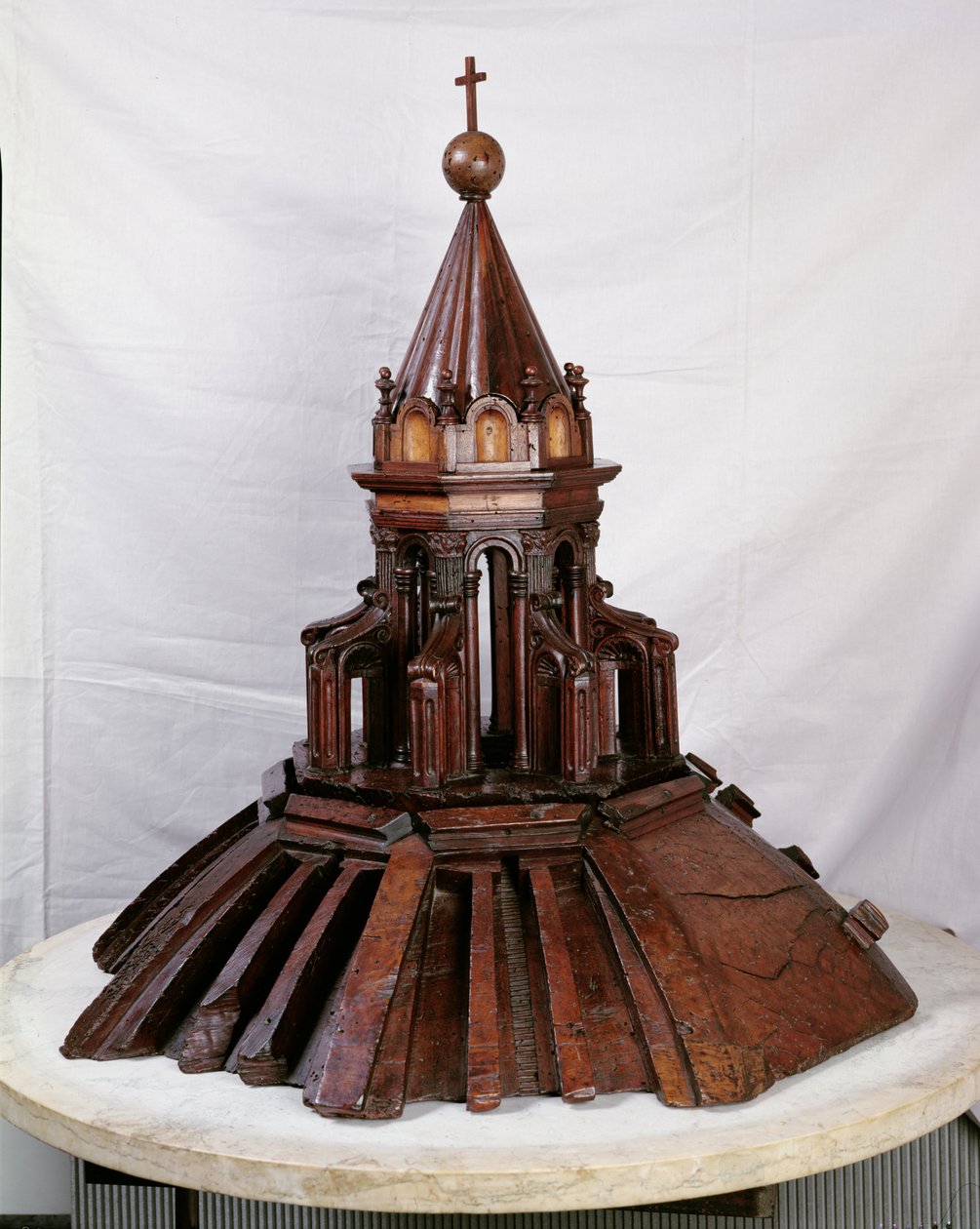 Model kopuły na szczycie Duomo (drewno) autorstwa Filippo Brunelleschi