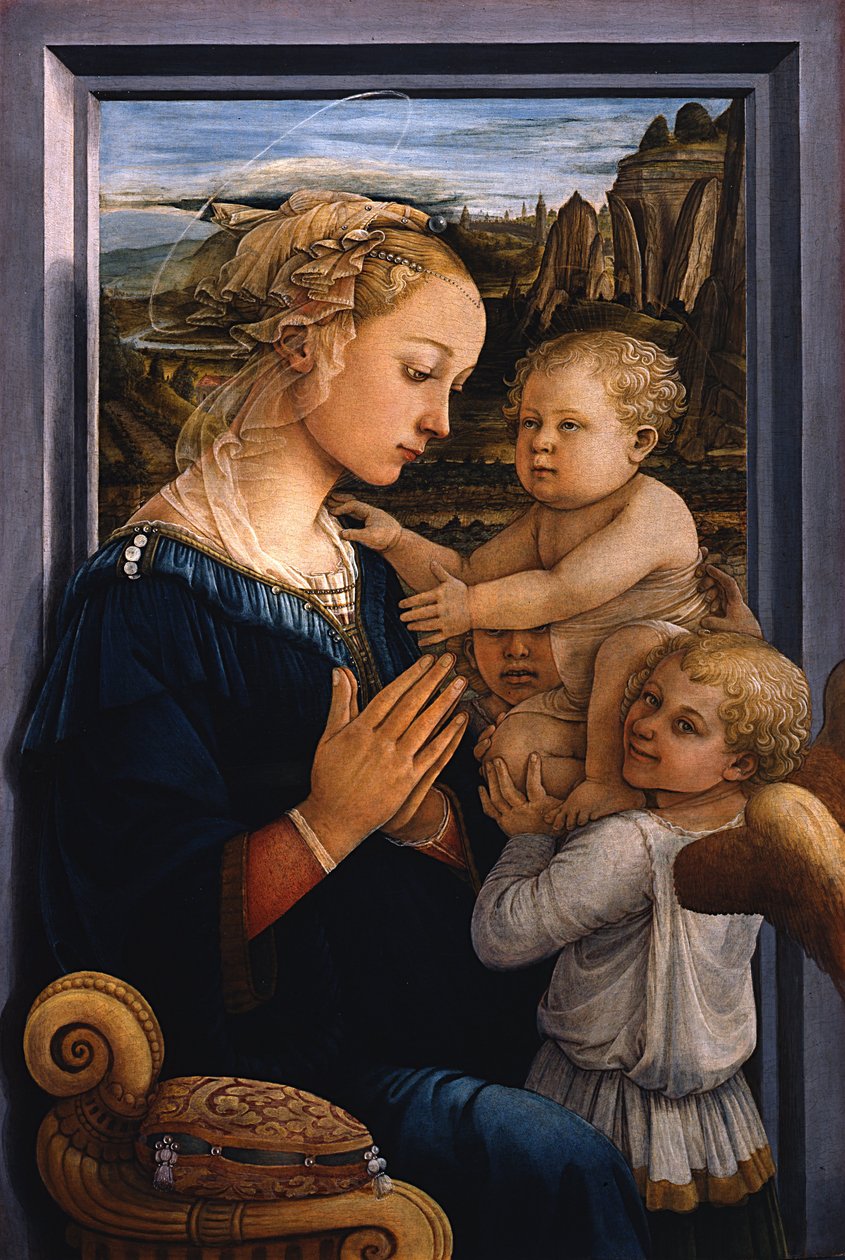 Madonna z Dzieciątkiem z dwoma aniołkami autorstwa Fra Filippo Lippi