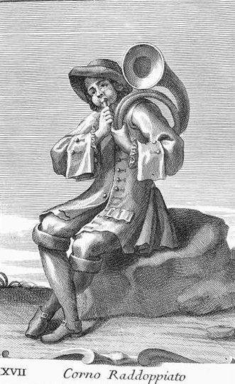 Podwójny Róg, płyta XVII z Gabinetu Armonica, 1722 autorstwa Filippo Bonanni