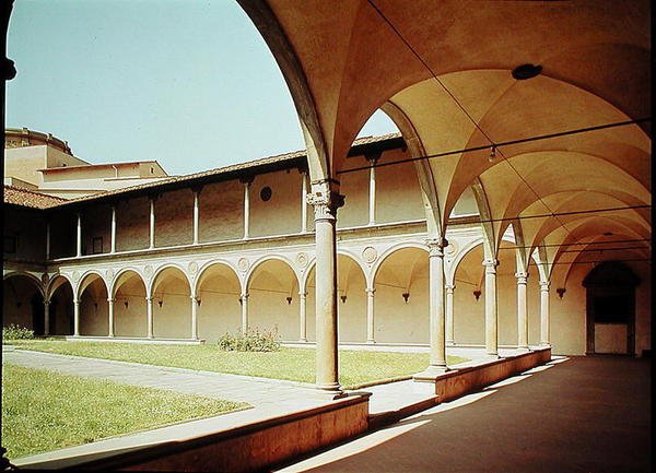 Widok krużganków, 1429-46 autorstwa Filippo Brunelleschi