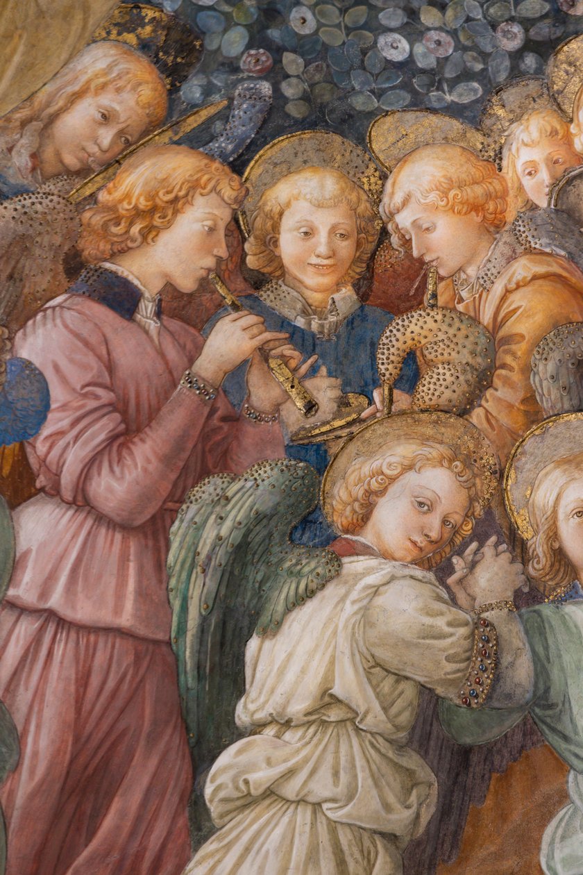 Anioł, fragment Koronacji Maryi autorstwa Filippo Lippi