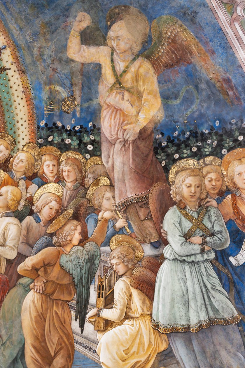 Anioły, fragment Koronacji Maryi autorstwa Filippo Lippi