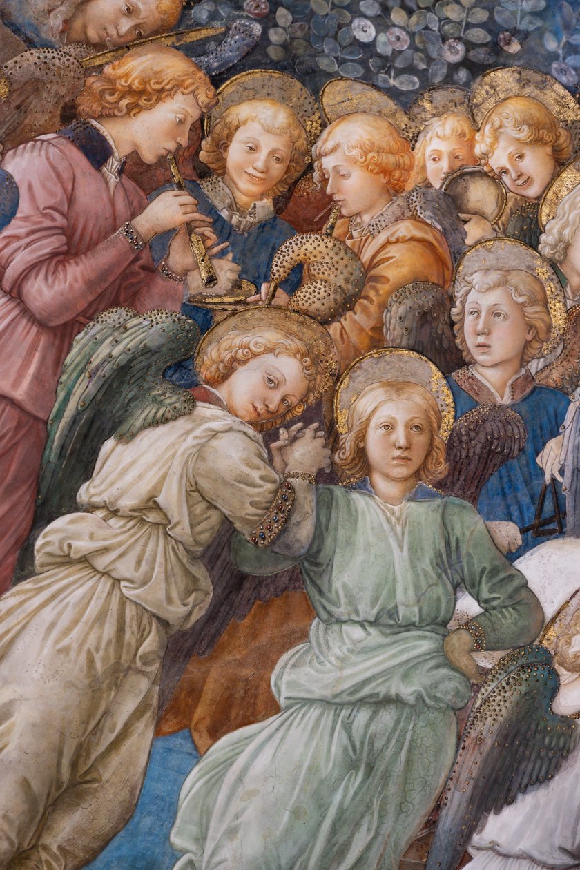 Anioły, fragment Koronacji Maryi autorstwa Filippo Lippi