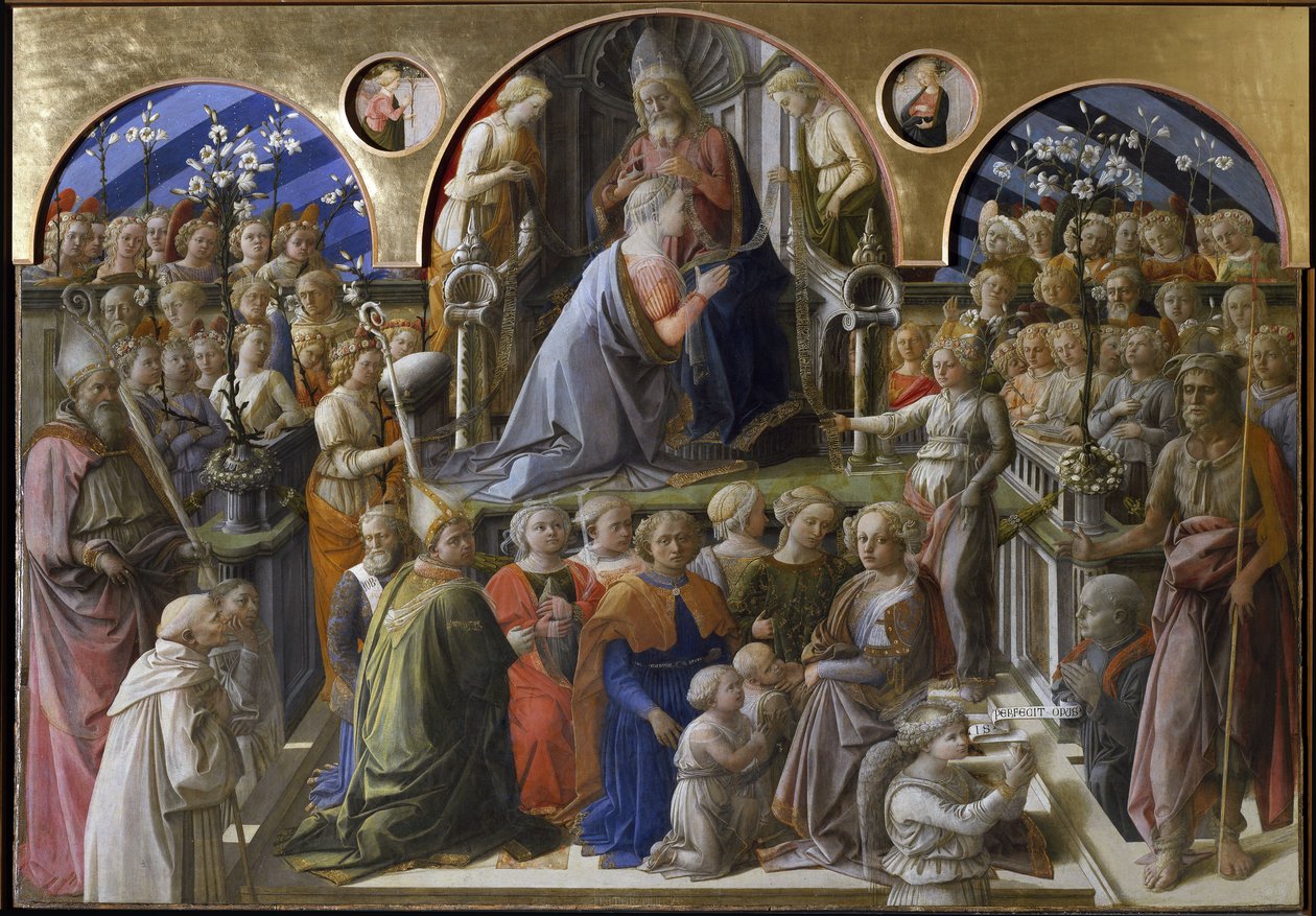 Koronacja Marii (1441-1447, tempera na drewnie) autorstwa Filippo Lippi
